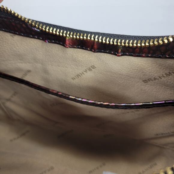 BRAHMIN Esme Black Pearl Ombre Melbourne Shoulder Bag Purse Hologram NWT - Picture 11 of 13